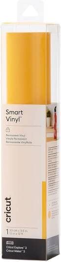 Cricut Smart Vinyl Permanent 33X366Cm 1 Sheet (Maize Yellow); Works without a cutting mat – just load & go!; Dishwasher friendly; Weather-resistant, ideal for outdoor projects; For Cricut Explore® 3 & Cricut Maker® 3